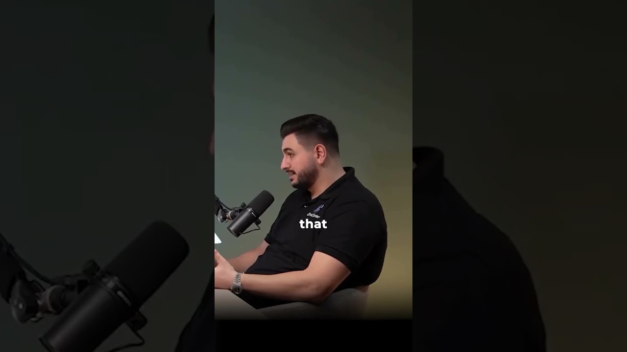 A founder recording a studio interview